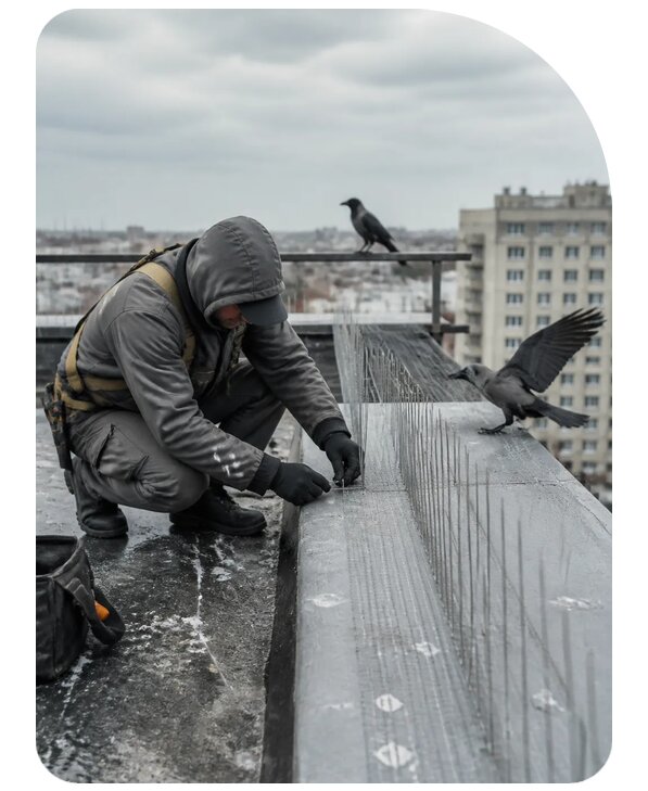 Защита от ворон под ключ в Троицке по цене от 5156 р. | Сенат-Трц